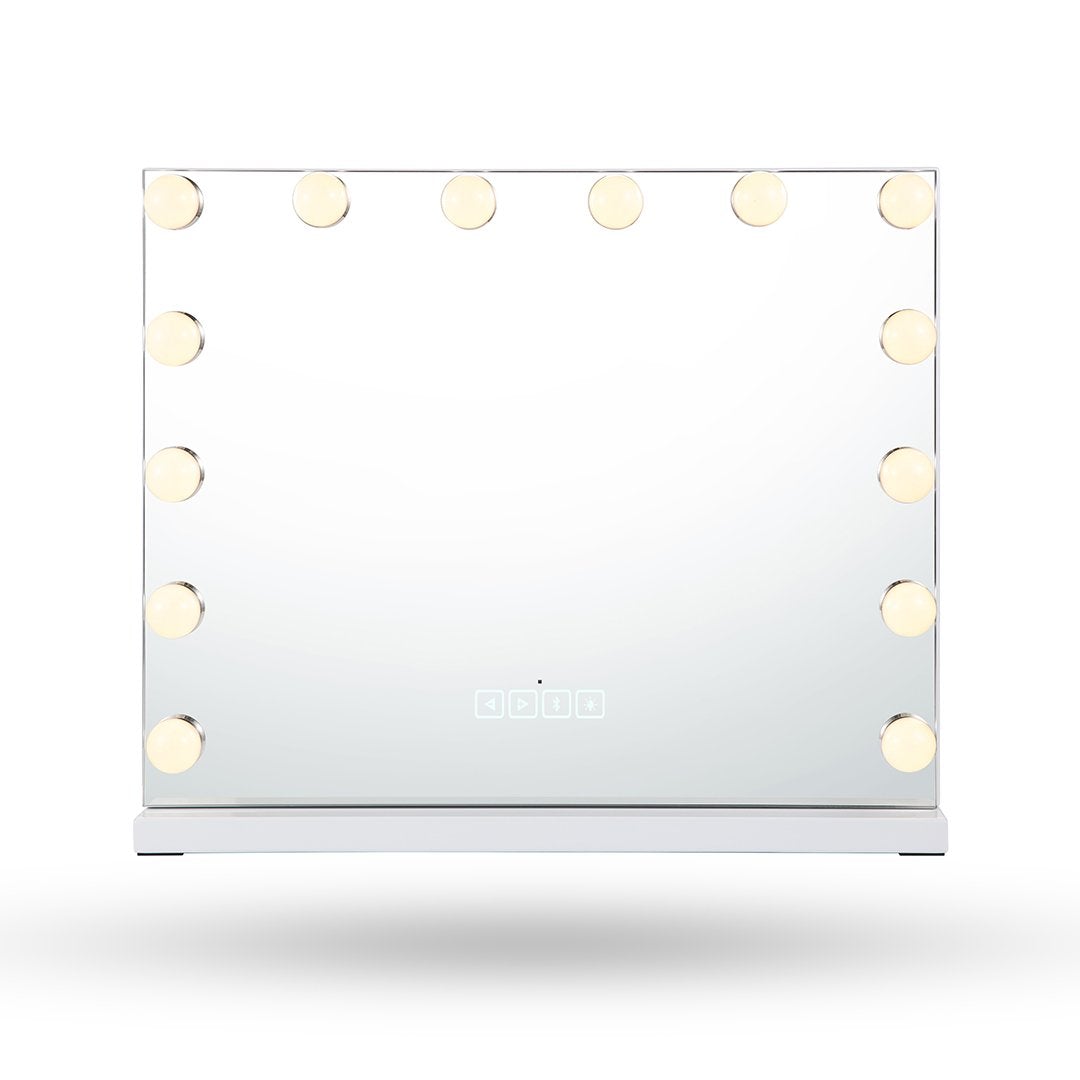 Hollywood Vanity Mirror Slim Metal Frame Design XL (19.7"x 16.5") | 14 Dimmable LED Bulbs FENCHILIN - FENCHILIN